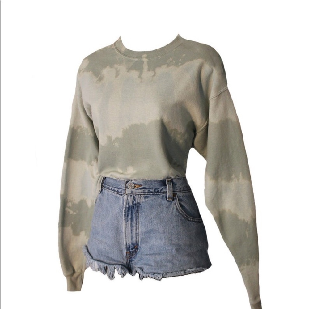 Pistachio Green Tie Dye Sweatshirt